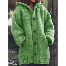 New Long Sweater Cardigan with a Hood for Women'S Autumn And Winter Fashion