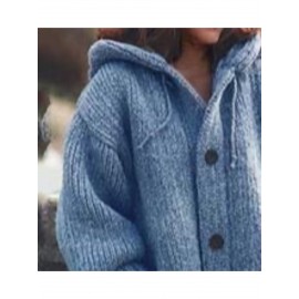 New Long Sweater Cardigan with a Hood for Women'S Autumn And Winter Fashion