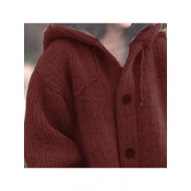New Long Sweater Cardigan with a Hood for Women'S Autumn And Winter Fashion