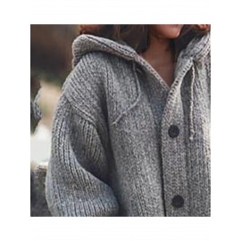 New Long Sweater Cardigan with a Hood for Women'S Autumn And Winter Fashion