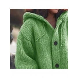 New Long Sweater Cardigan with a Hood for Women'S Autumn And Winter Fashion