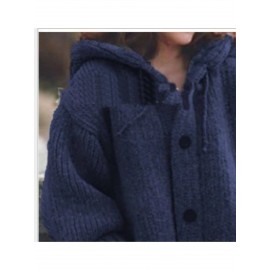 New Long Sweater Cardigan with a Hood for Women'S Autumn And Winter Fashion
