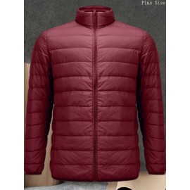 Men's & Women's Unisex Winter Jacket with Hood & Fill - Lightweight Windproof Outer/Inner Storage Pockets, Collar, Front/Back Zipper - Large Size Winter Coat for Cold Weather (Machine Washable) - Casual Outerwear for both sexes