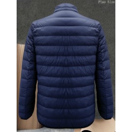 Men's & Women's Unisex Winter Jacket with Hood & Fill - Lightweight Windproof Outer/Inner Storage Pockets, Collar, Front/Back Zipper - Large Size Winter Coat for Cold Weather (Machine Washable) - Casual Outerwear for both sexes