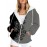 This Women'S Zip-Up Hoodie Features a Two-Tone Design with an Adjustable Drawstring, Floral Patterns, And Is Made from Mid-Stretch Fabric That Is Both Machine Washable And Breathable. It'S a Must-Have for Casual Wear in Spring And Fall