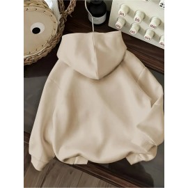 Women's Pink Oversized Hoodie with Pickle Print & Cucumber Dill Pickles Lettering - Cute Casual Sweatshirt, Kangaroo Pocket, Drawstring Hood, All-Season Loose Fit (Machine Washable) - Pickles-Themed Outfit