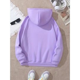 Women'S Cute Green Dinosaur & Heart Print Hoodie - Soft Long Sleeve Sweatshirt with Drawstring Hood, Cozy Casual Pullover for Autumn Winter, Cute Dinosaur Pocket Design, Regular Fit Casual Attire (Pastel Colors Available)