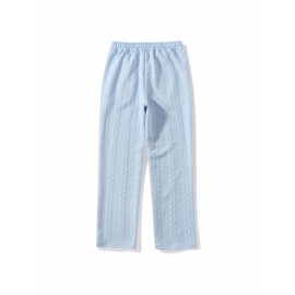 Men Casual Fashion Solid High Neck Knit Long Sleeved Warm Set Stand Collar Tops