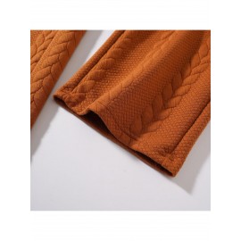 Men Casual Fashion Solid High Neck Knit Long Sleeved Warm Set Stand Collar Tops