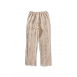 Men Casual Fashion Solid High Neck Knit Long Sleeved Warm Set Stand Collar Tops