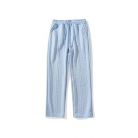 Men Casual Fashion Solid High Neck Knit Long Sleeved Warm Set Stand Collar Tops