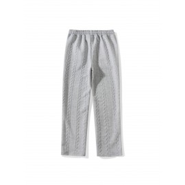 Men Casual Fashion Solid High Neck Knit Long Sleeved Warm Set Stand Collar Tops