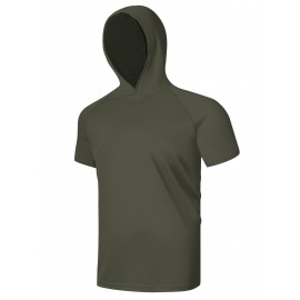 10-Pack Men'S Storm-Ready Hooded Tees | PolyMicro Mesh Tech, Crew Neck, Breathable Performance Shirts for Gym, Running, Hiking - Moisture-Wicking