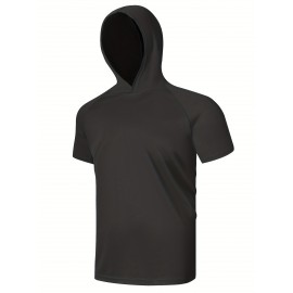 10-Pack Men'S Storm-Ready Hooded Tees | PolyMicro Mesh Tech, Crew Neck, Breathable Performance Shirts for Gym, Running, Hiking - Moisture-Wicking