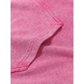 Men's Heavyweight 400gsm Washable Cotton Hoodie - Y2K Gothic Streetwear Sweatshirt with Skull & Chains Print, Grey/Black Oversized Pocket Pullover, Machine Washable Long Sleeve Hooded Sweater for Spring/Fall Casual Wear