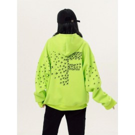 Creative American letter  printed hoodie high street sweatshirt design loose and lazy long sleeve top for men and women, Couple outfit