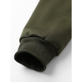 Men'S Fleece Lined Hooded Anorak | Thermal Winter Jacket, New Warm Windbreaker, Four-Season Cold Weather Coat, Regular Fit, Fabric