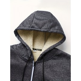 Men'S Fleece Lined Hooded Anorak | Thermal Winter Jacket, New Warm Windbreaker, Four-Season Cold Weather Coat, Regular Fit, Fabric