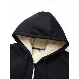 Men'S Fleece Lined Hooded Anorak | Thermal Winter Jacket, New Warm Windbreaker, Four-Season Cold Weather Coat, Regular Fit, Fabric