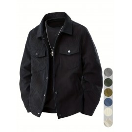 Pearson OBM Autumn/Winter New Men's Vintage Corduroy Workwear Jacket, Trend Texture Versatile Outer Coat for Stylized Gentlemen