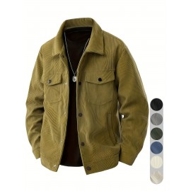 Pearson OBM Autumn/Winter New Men's Vintage Corduroy Workwear Jacket, Trend Texture Versatile Outer Coat for Stylized Gentlemen