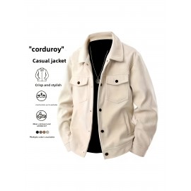 Pearson OBM Autumn/Winter New Men's Vintage Corduroy Workwear Jacket, Trend Texture Versatile Outer Coat for Stylized Gentlemen