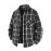 Autumn-Winter Men's Fashion Flannel Shirt with Turn- Collar and Button Plaid Shirt Jacket, Long Sleeve Warm with Pockets, Suitable for Casual Outings