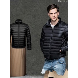 Men's & Women's Unisex Winter Jacket with Hood & Fill - Lightweight Windproof Outer/Inner Storage Pockets, Collar, Front/Back Zipper - Large Size Winter Coat for Cold Weather (Machine Washable) - Casual Outerwear for both sexes