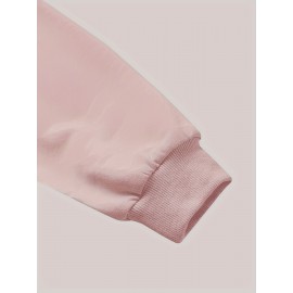 Elegant Women'S Game Day Crew Neck Sweatshirt | 260g, Long Sleeve, Geometric-Pattern, FallWinter Collection, Casual Style, Regular Fit