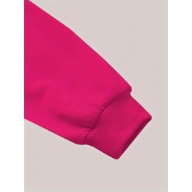 Elegant Women'S Game Day Crew Neck Sweatshirt | 260g, Long Sleeve, Geometric-Pattern, FallWinter Collection, Casual Style, Regular Fit