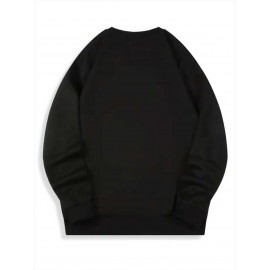 Personalized Custom Photo/Text Men's Sweatshirt - Custom Pictures, Family/Pet Photos, Add Your Own Text, Neutral Style Sweater for Christmas Gifts, Soft Comfortable Round Neck Pullover, Machine Washable (Upload Your Own Designs)