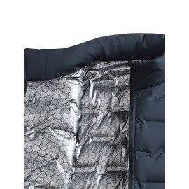 Men'S Stand Collar Thin Jacket | Casual Style, Regular Fit, Filler, Pocket Details, Autumn-Winter Trendy Short Coat